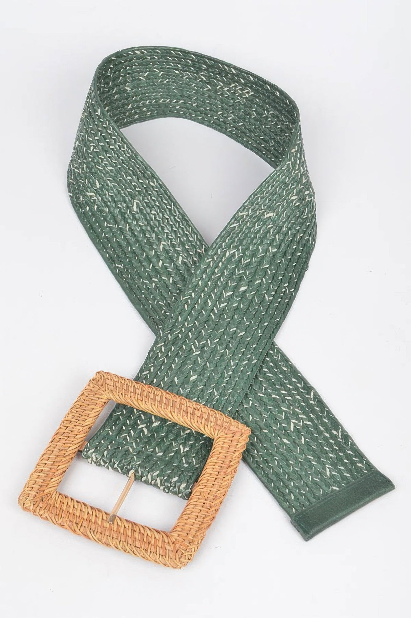 Bamboo Buckle Wide Stretch Belt