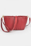 Faux Leather Pleated Bag