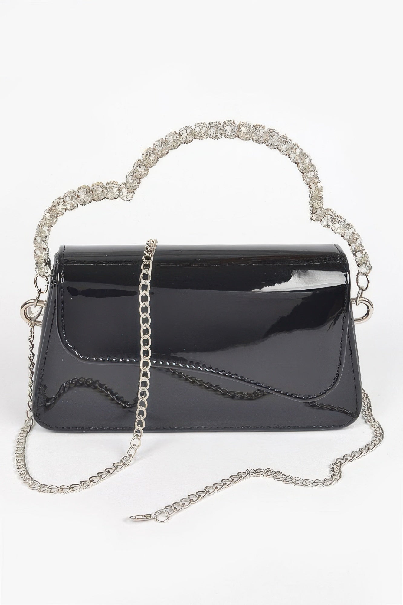Glitter Rhinestone Handle Bag
