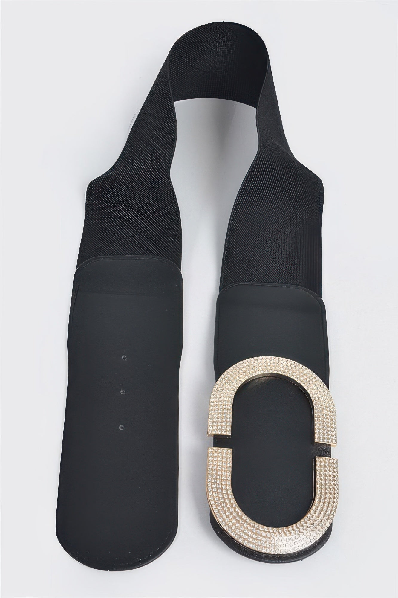 Rhinestone Buckle Stretch Belt