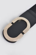 Rhinestone Buckle Stretch Belt
