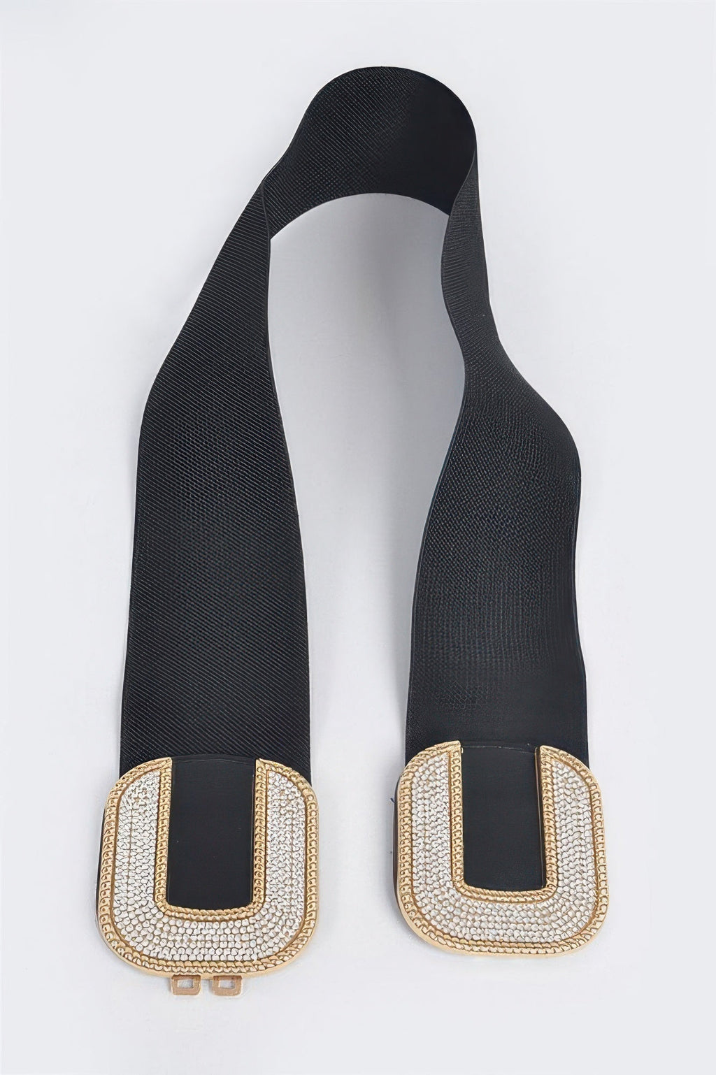 Rhinestone Buckle Stretch Belt