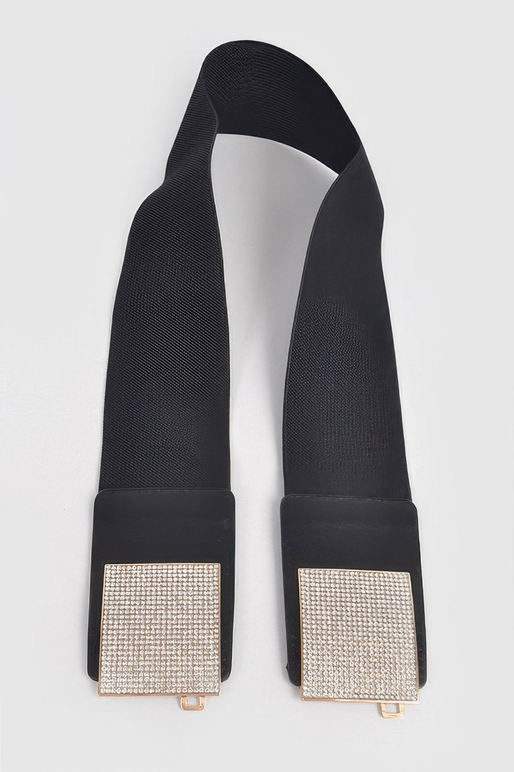 Rhinestone Metal Buckle Stretch Belt