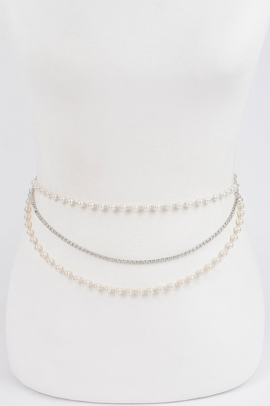 Pearl Layered Chain Belt