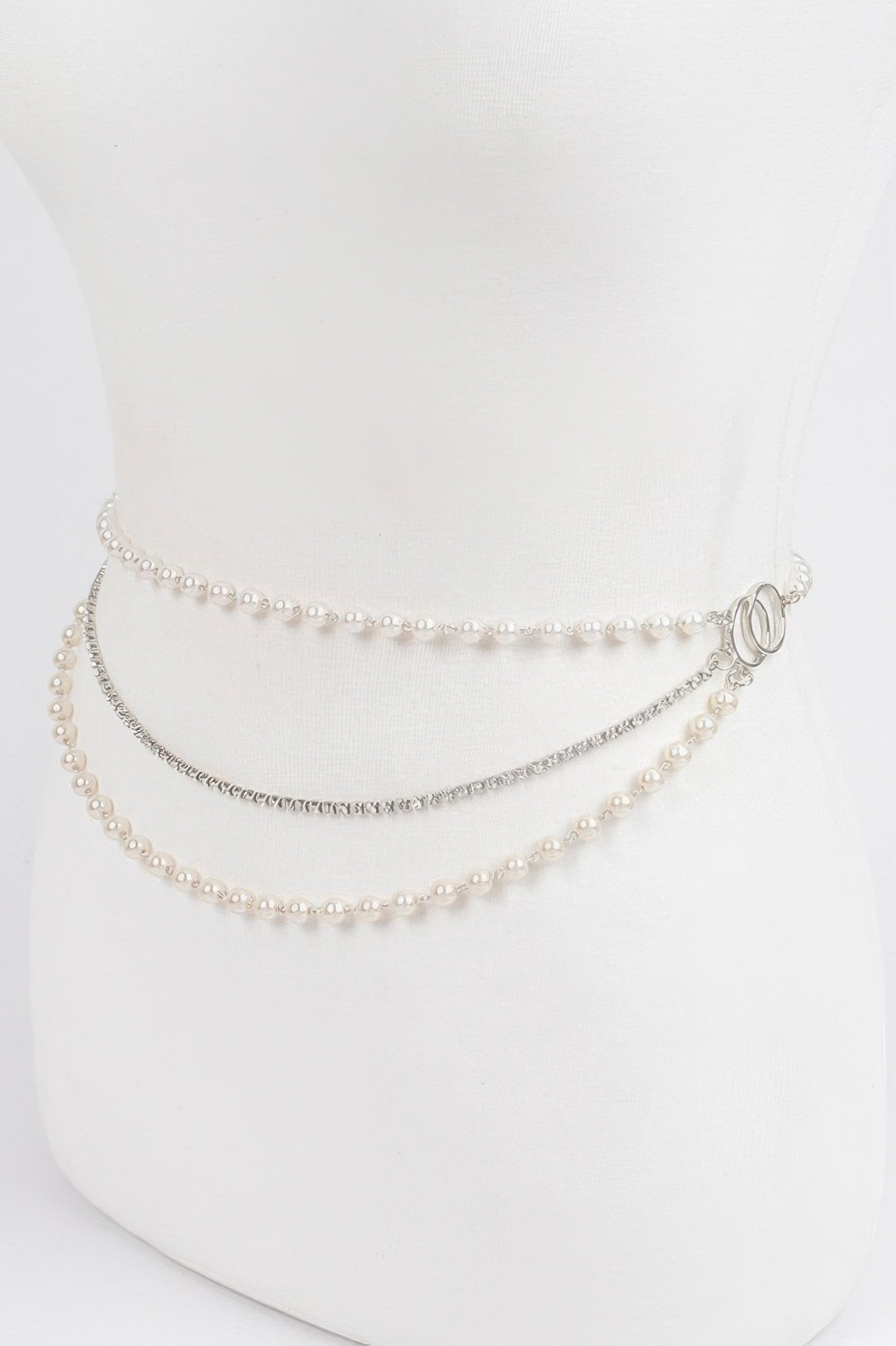 Pearl Layered Chain Belt