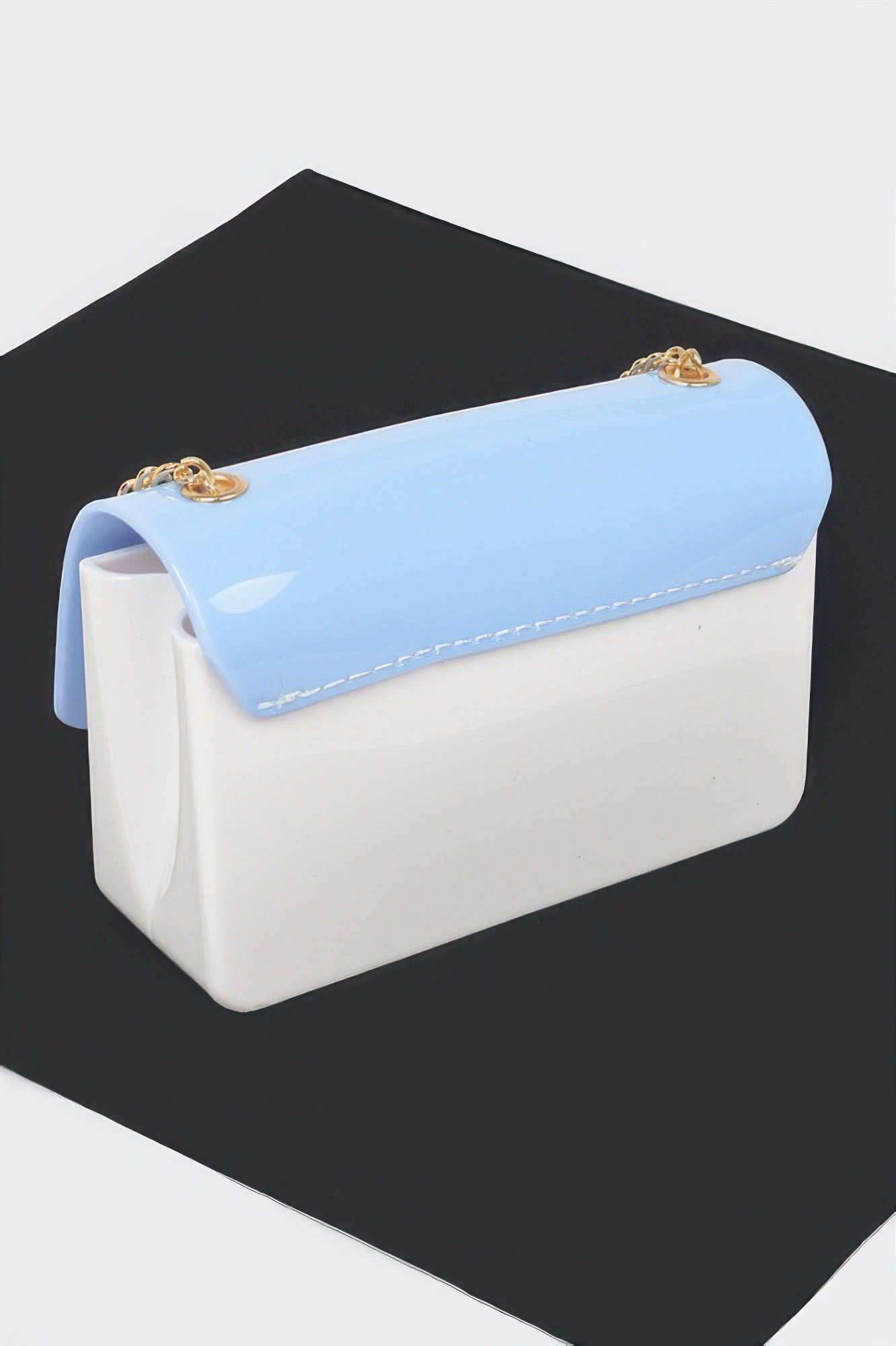 Two Toned Gold Metal Clutch