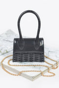 Weaved Top Handle Clutch