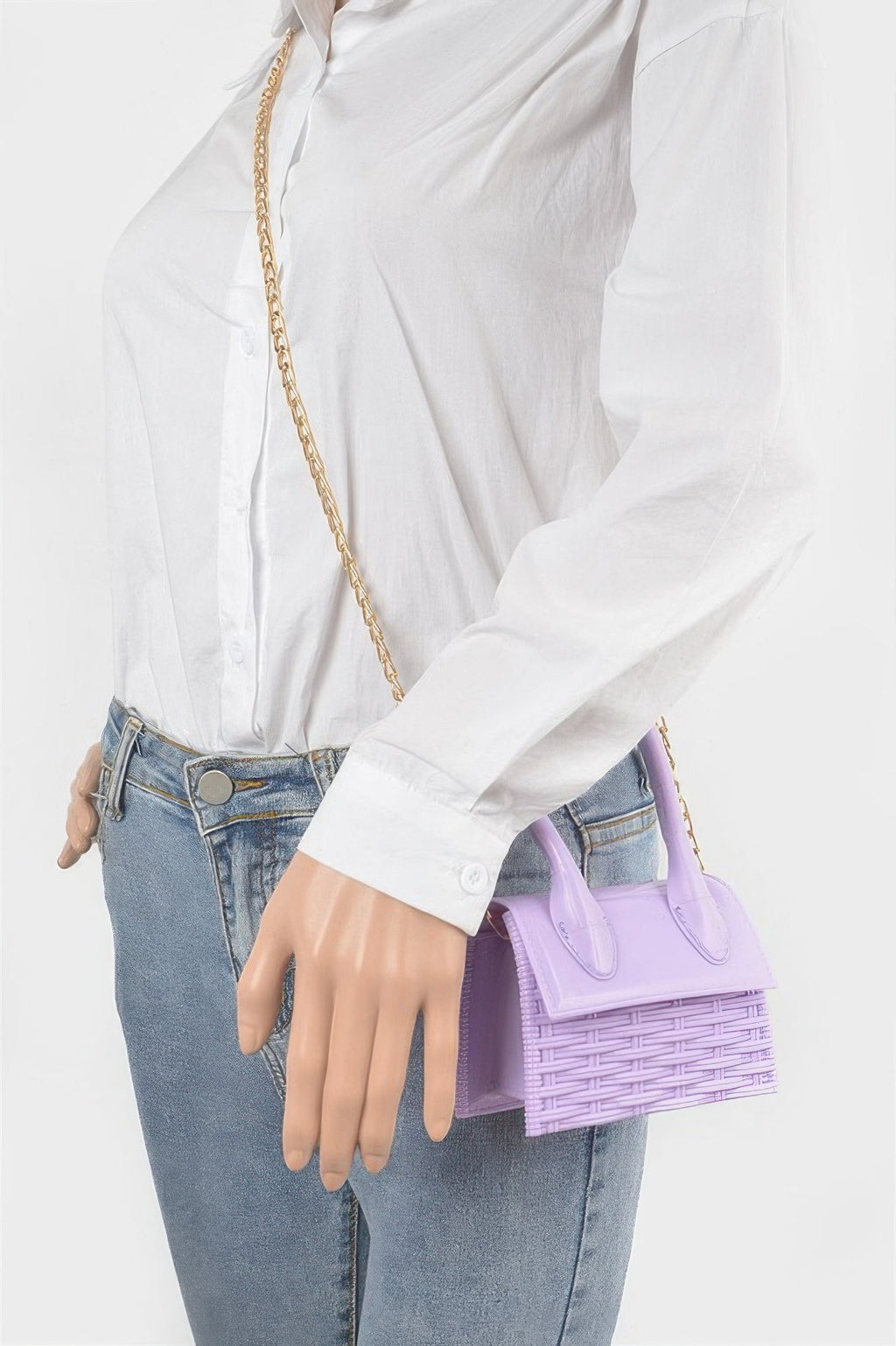 Weaved Top Handle Clutch