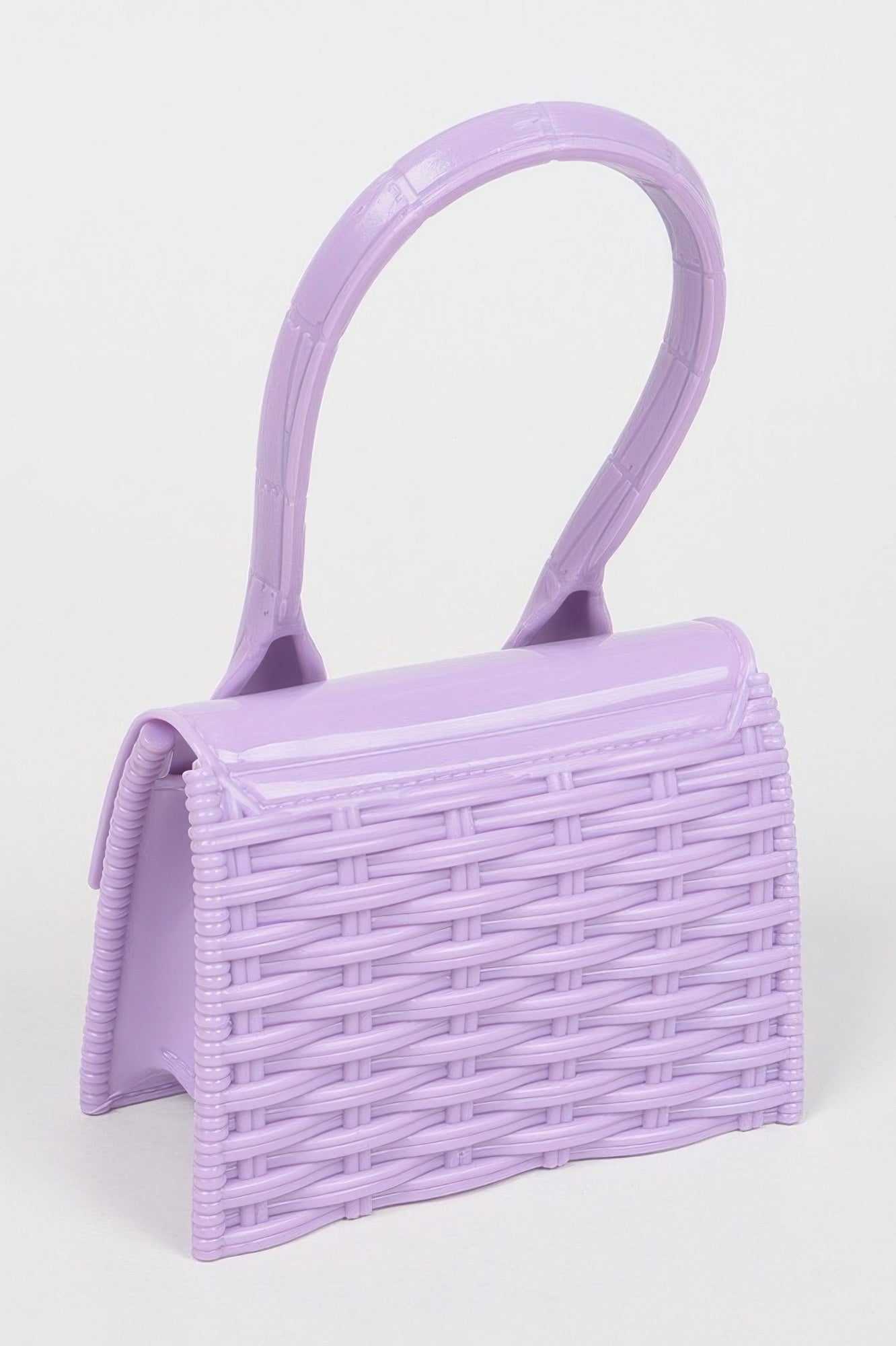 Weaved Top Handle Clutch