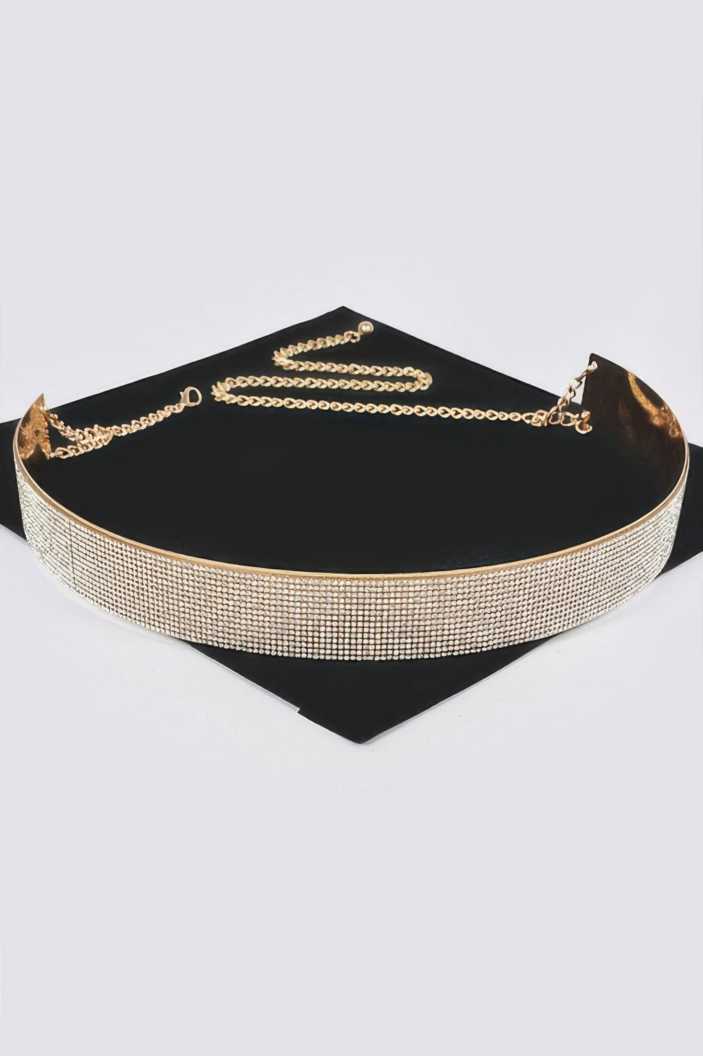 Rhinestone Metal Waist Belt