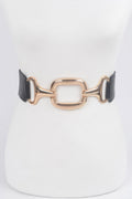 Metal Buckle Stretch Waist Belt