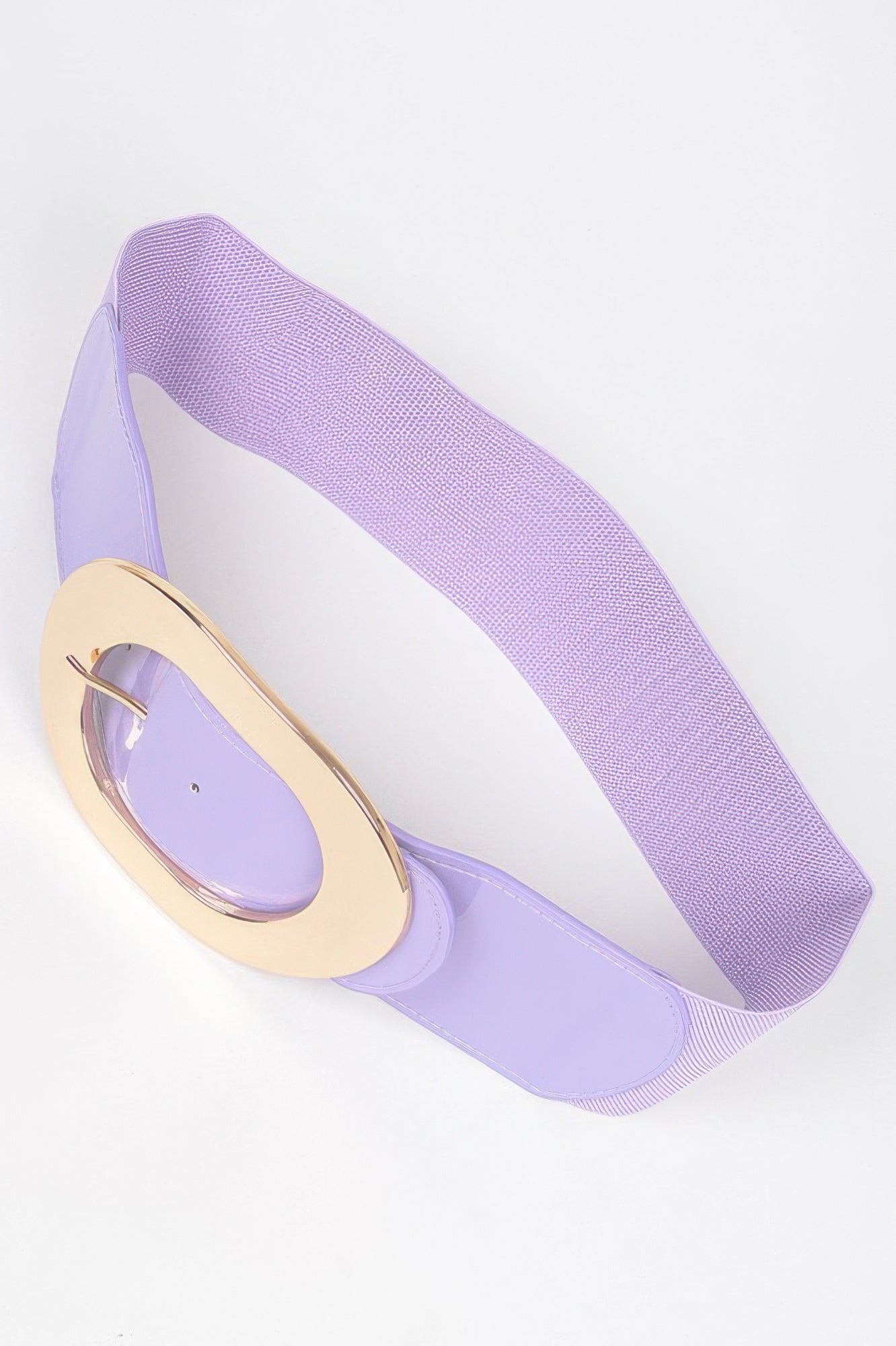 Metal Buckle Enamel Stretch Waist Belt