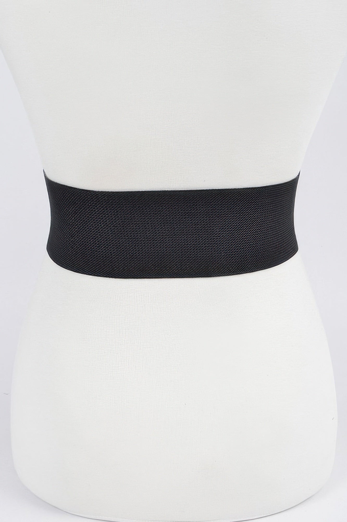 Faux Leather Wide Elastic Belt