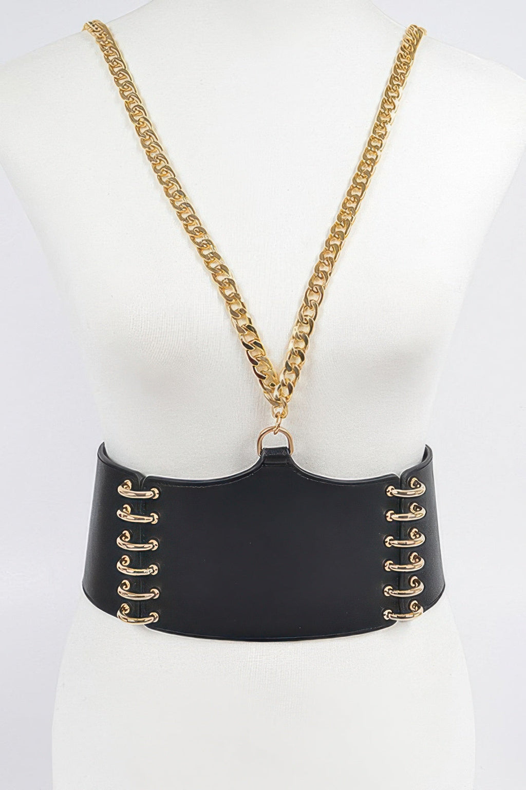 Faux Leather Plus Size Belt W Chain
