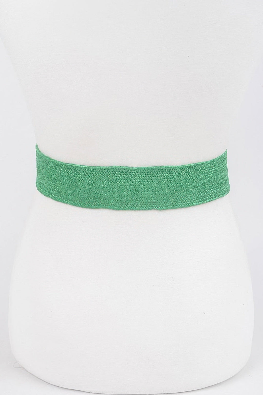 Square Metal Buckle Stretch Belt