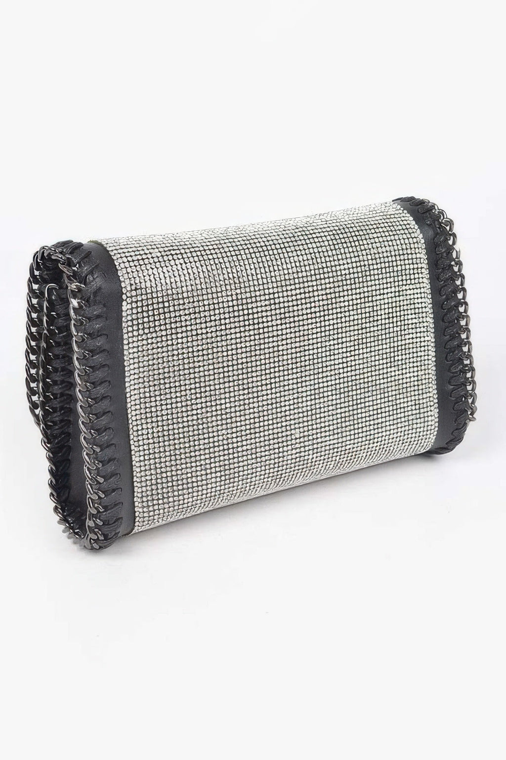 Multi Color Rhinestone Chain Braided Clutch