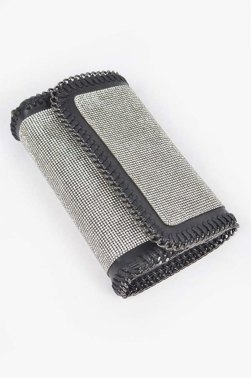 Multi Color Rhinestone Chain Braided Clutch
