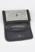 Multi Color Rhinestone Chain Braided Clutch