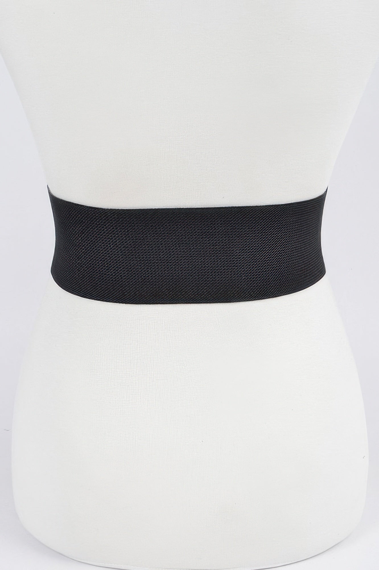 Faux Leather Wide Elastic Plus Size Belt