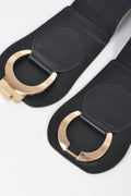 Faux Leather Wide Elastic Plus Size Belt