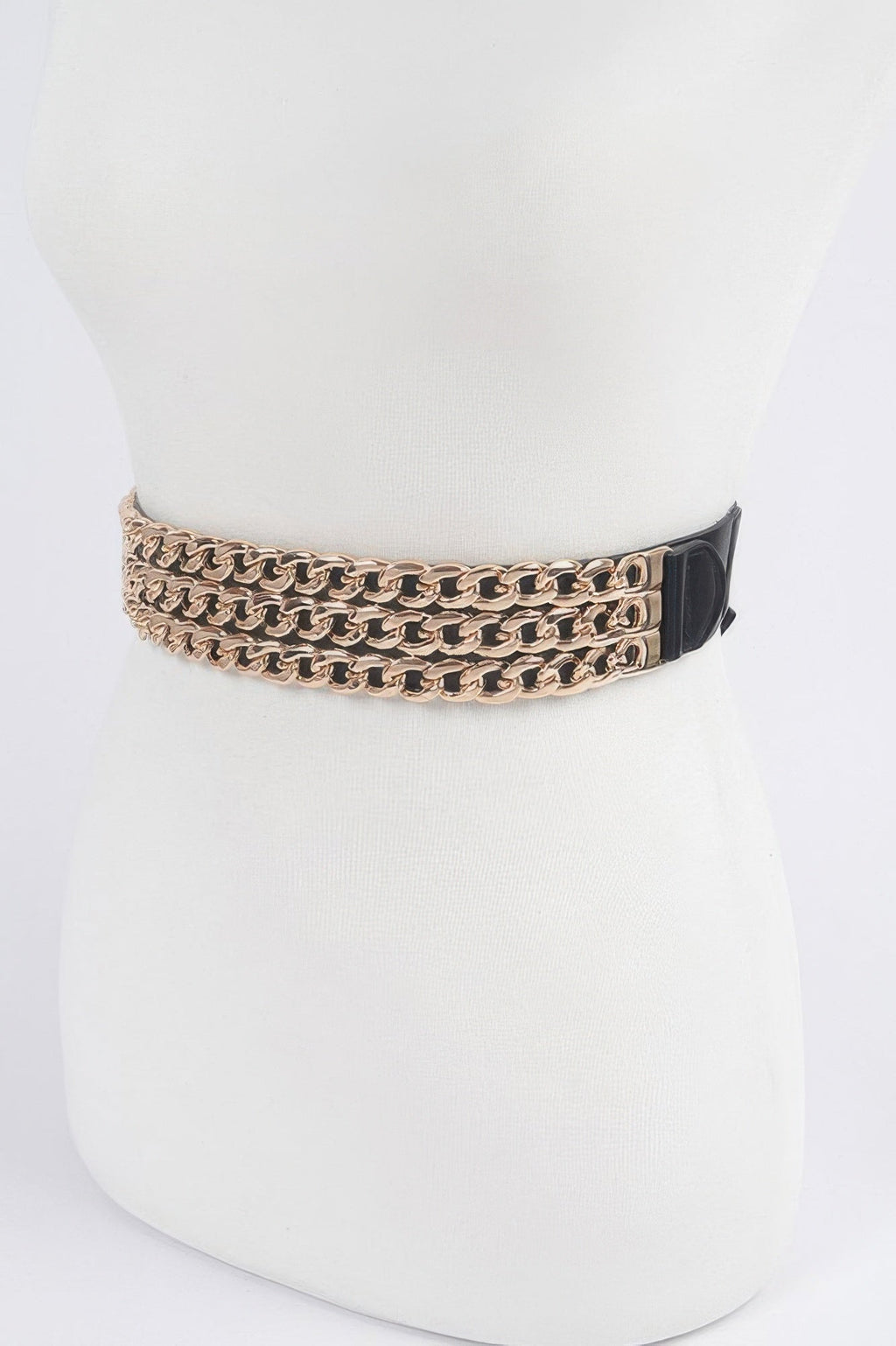 Multi Layered Chain Plus Size Elastic Belt