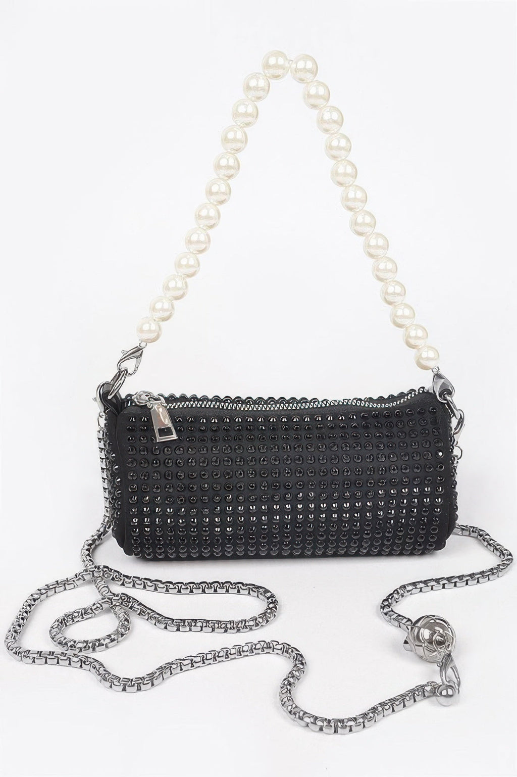 Hotfix Tube Pearl Handle Bag