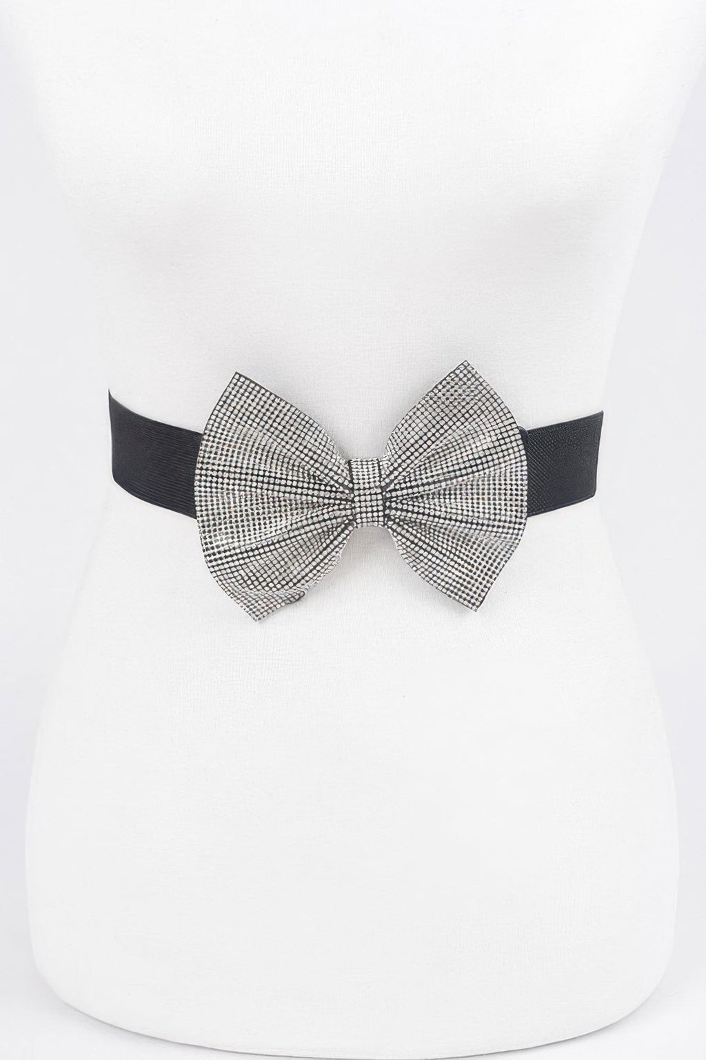 Rhinestone Ribbon Elastic Belt