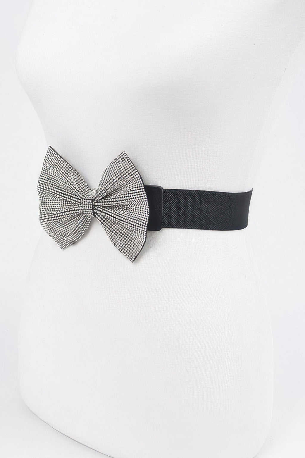 Rhinestone Ribbon Elastic Belt