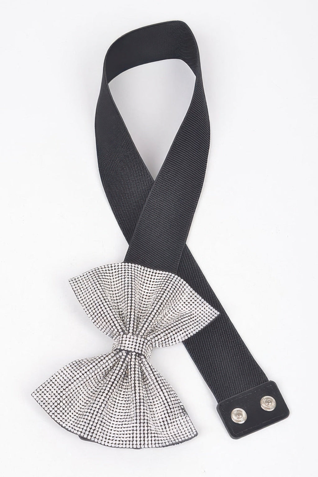 Rhinestone Ribbon Elastic Belt