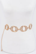 Melted Double Rings Chain Belt