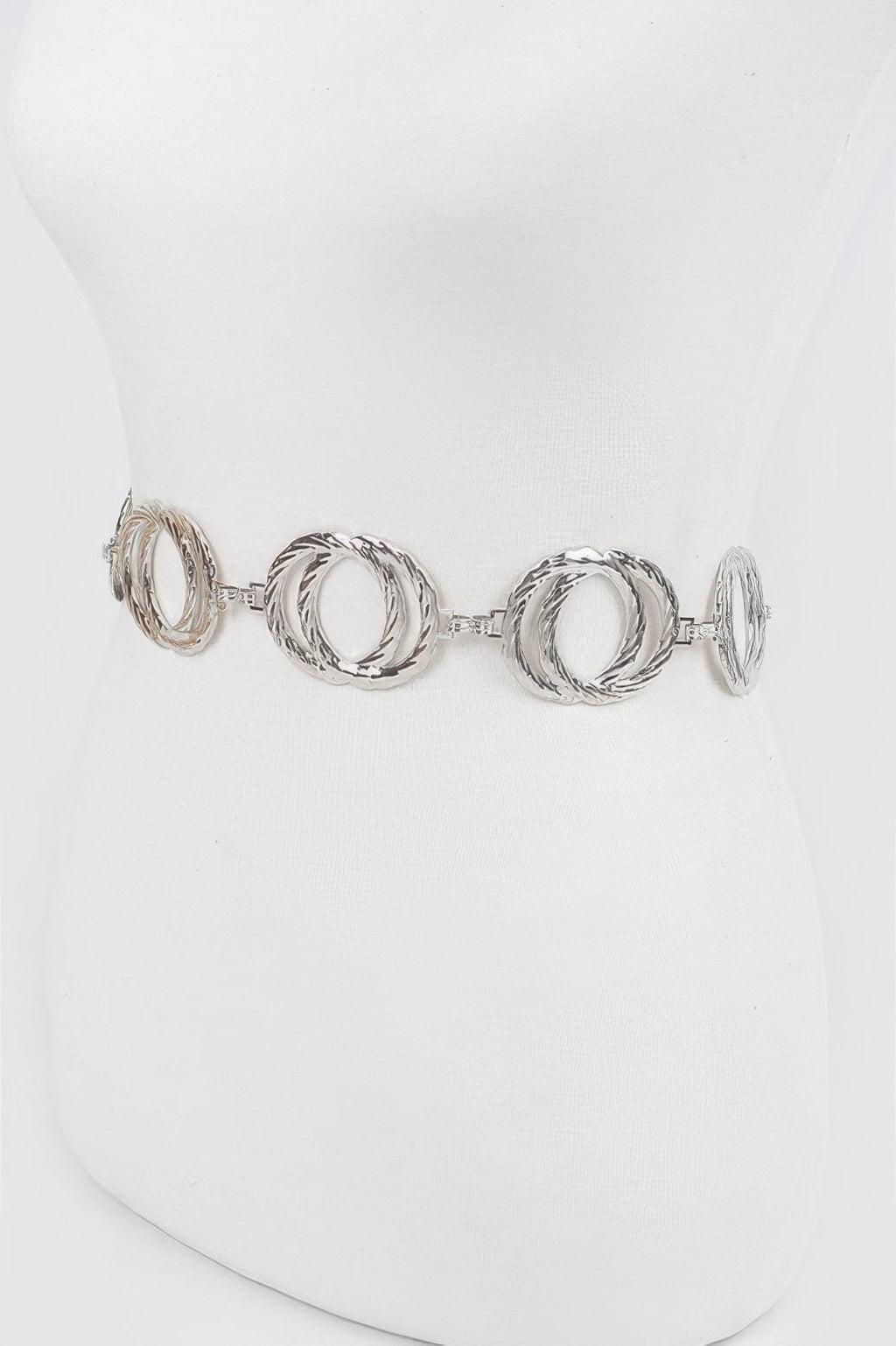 Melted Double Rings Chain Belt