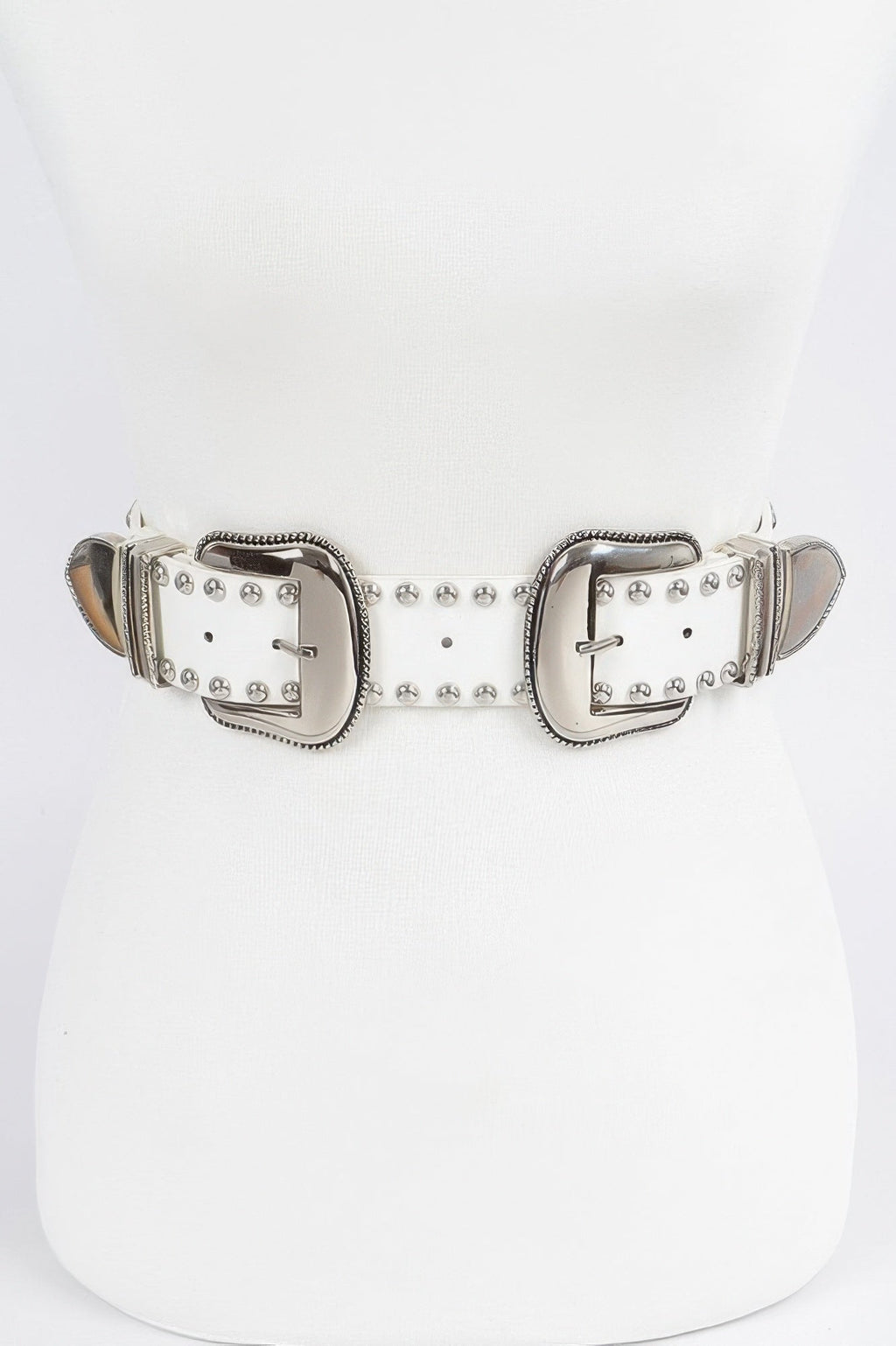 Studded Double Buckle Belt