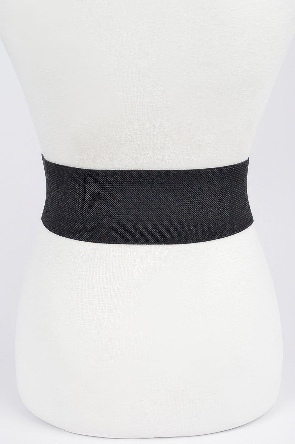 Faux Leather Wide Elastic Belt