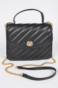Quilted Top Handle Flap Bag