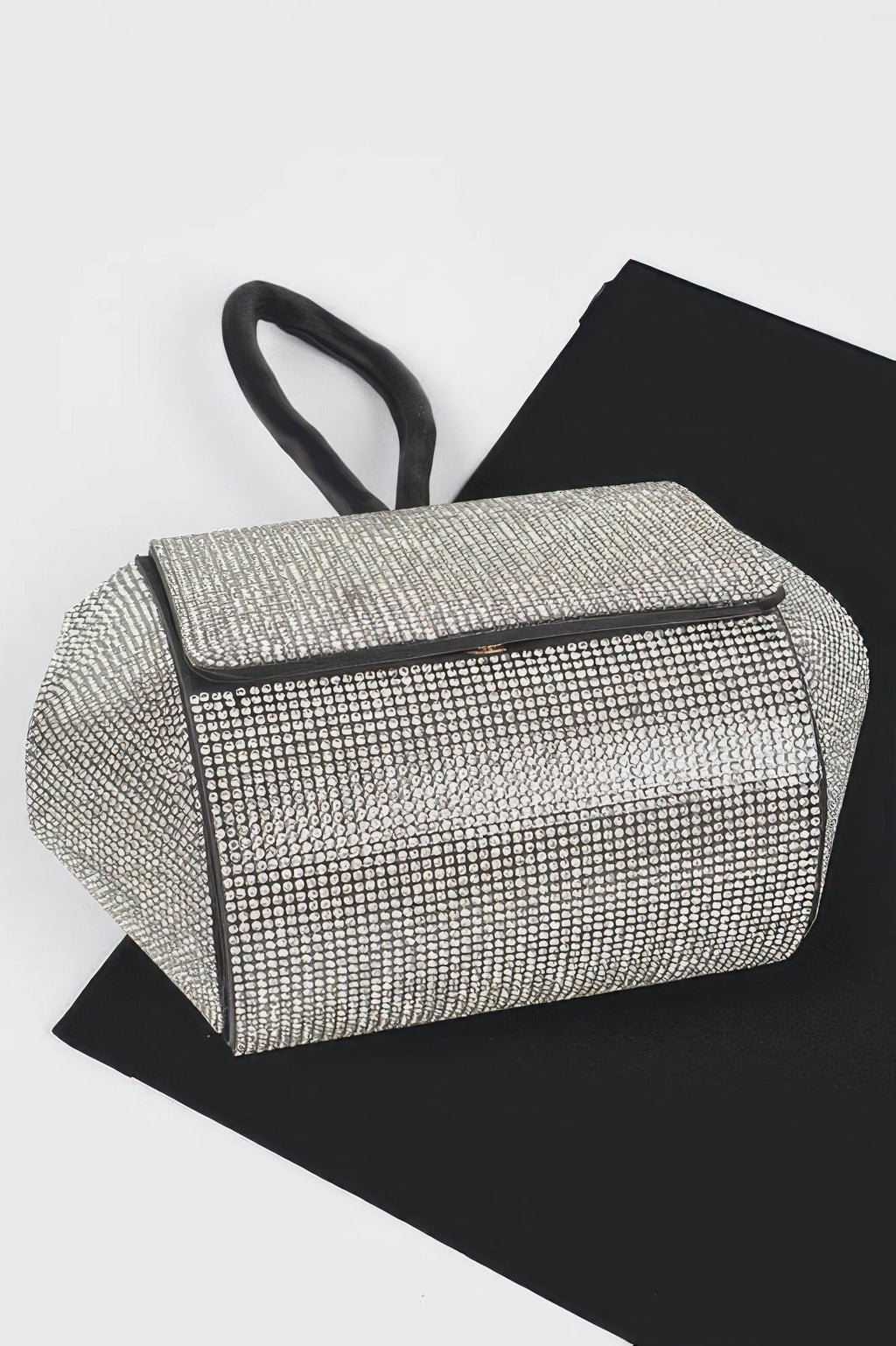 Rhinestone Wrist Band Flap Clutch
