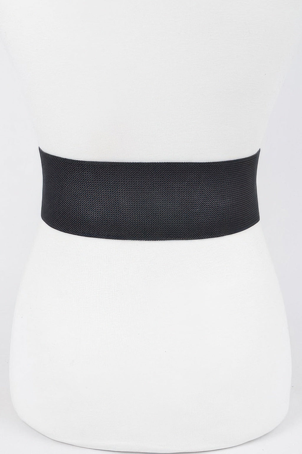 Big Rhinestone Buckle Embossed Elastic Belt