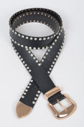Rhinestone Trimmed Multi Metal Plus Size Belt