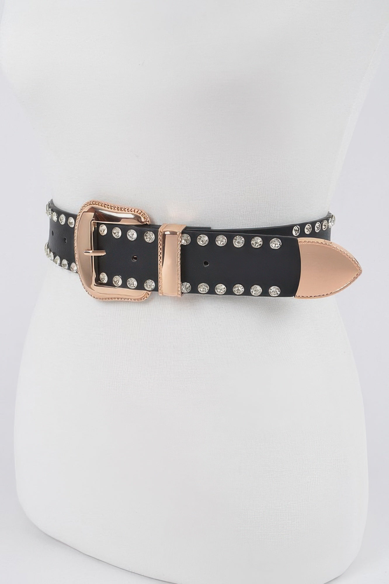 Rhinestone Trimmed Multi Metal Belt