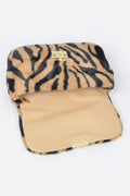 Faux Zebra Fur Shoulder Bag