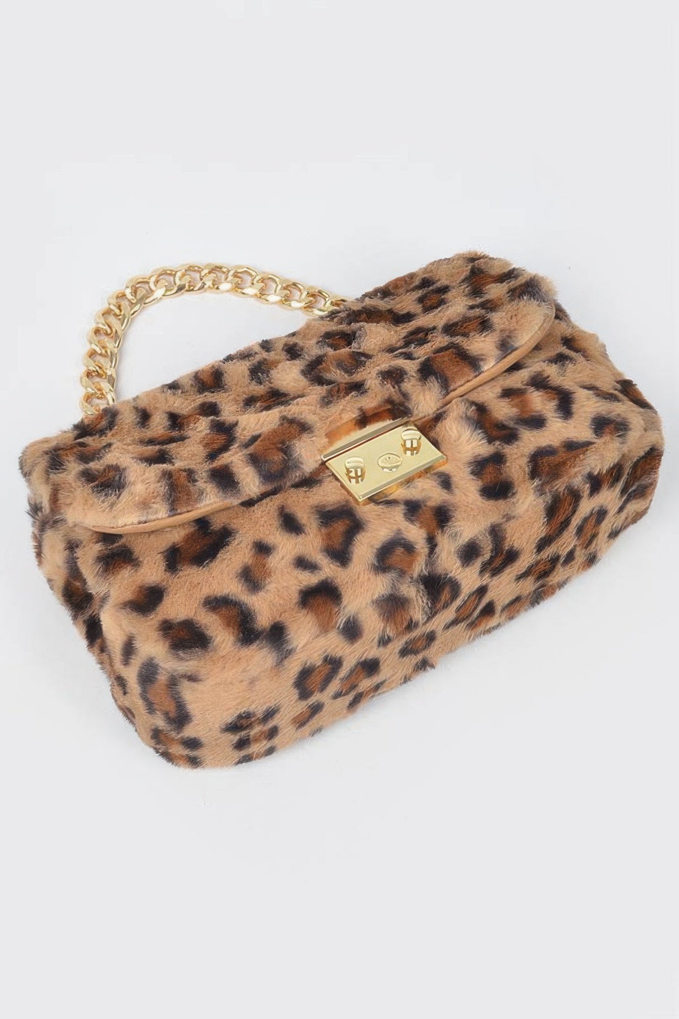 Faux Leo Fur Shoulder Bag