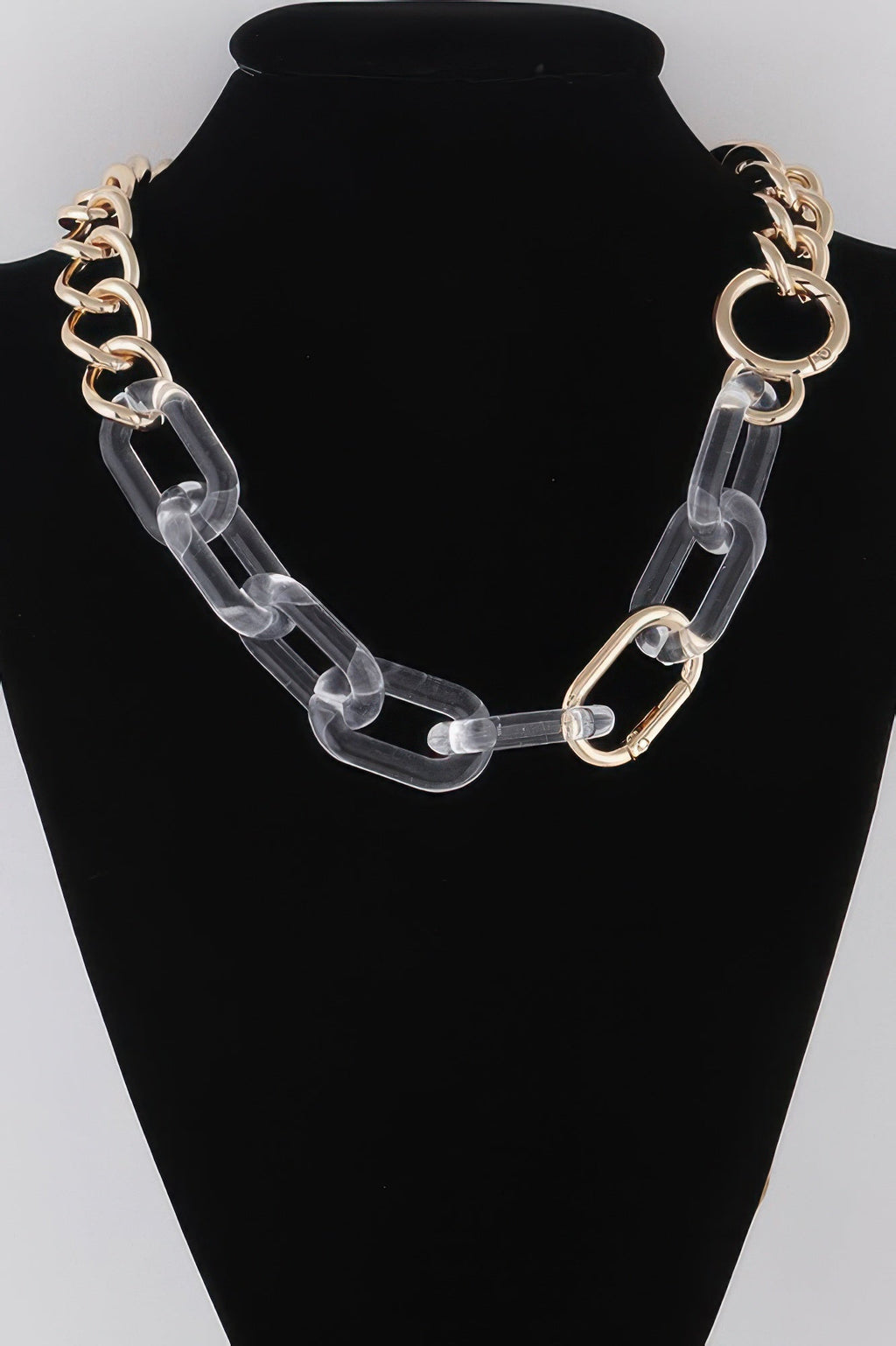 Clear Double Chain Necklace