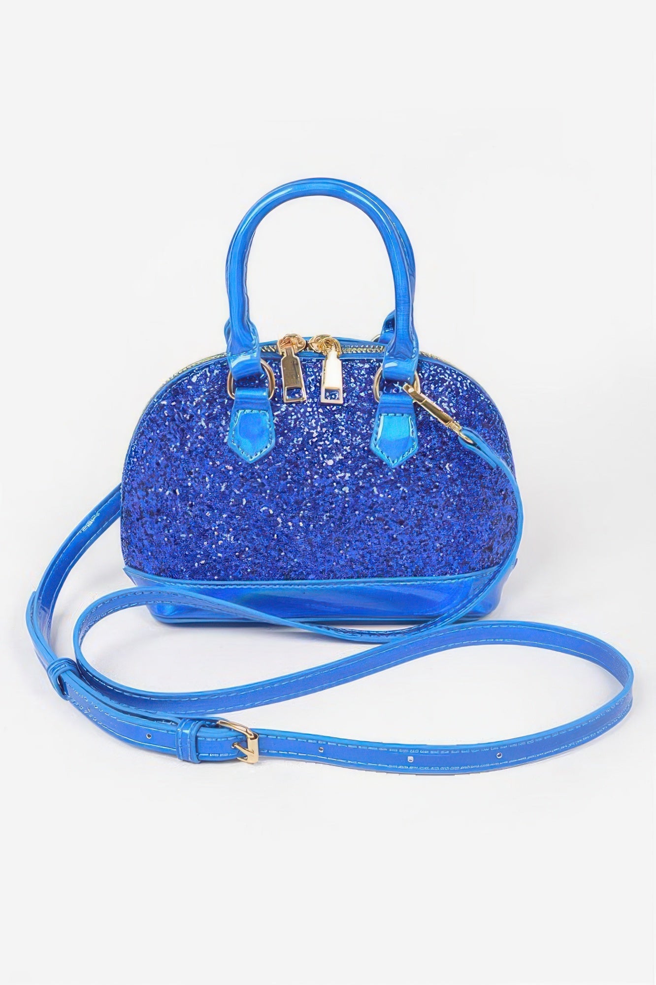 Glitter Mirror Top Handle Crossbody Bag