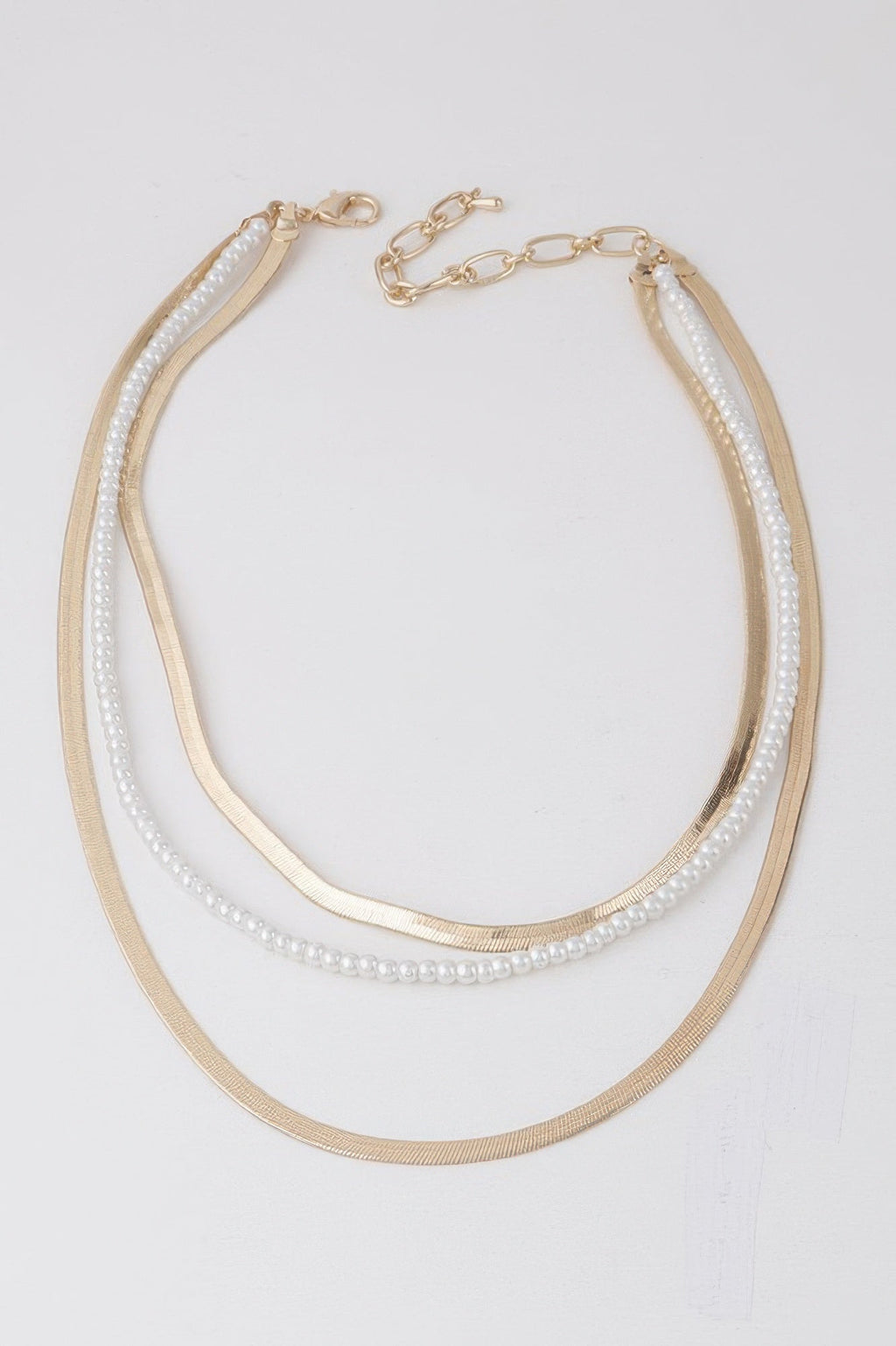 Snake Chain N Pearl Necklace