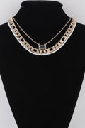 Multi Crystal N Pearl Necklace