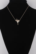 Jeweled Martini Glass Pendant Necklace