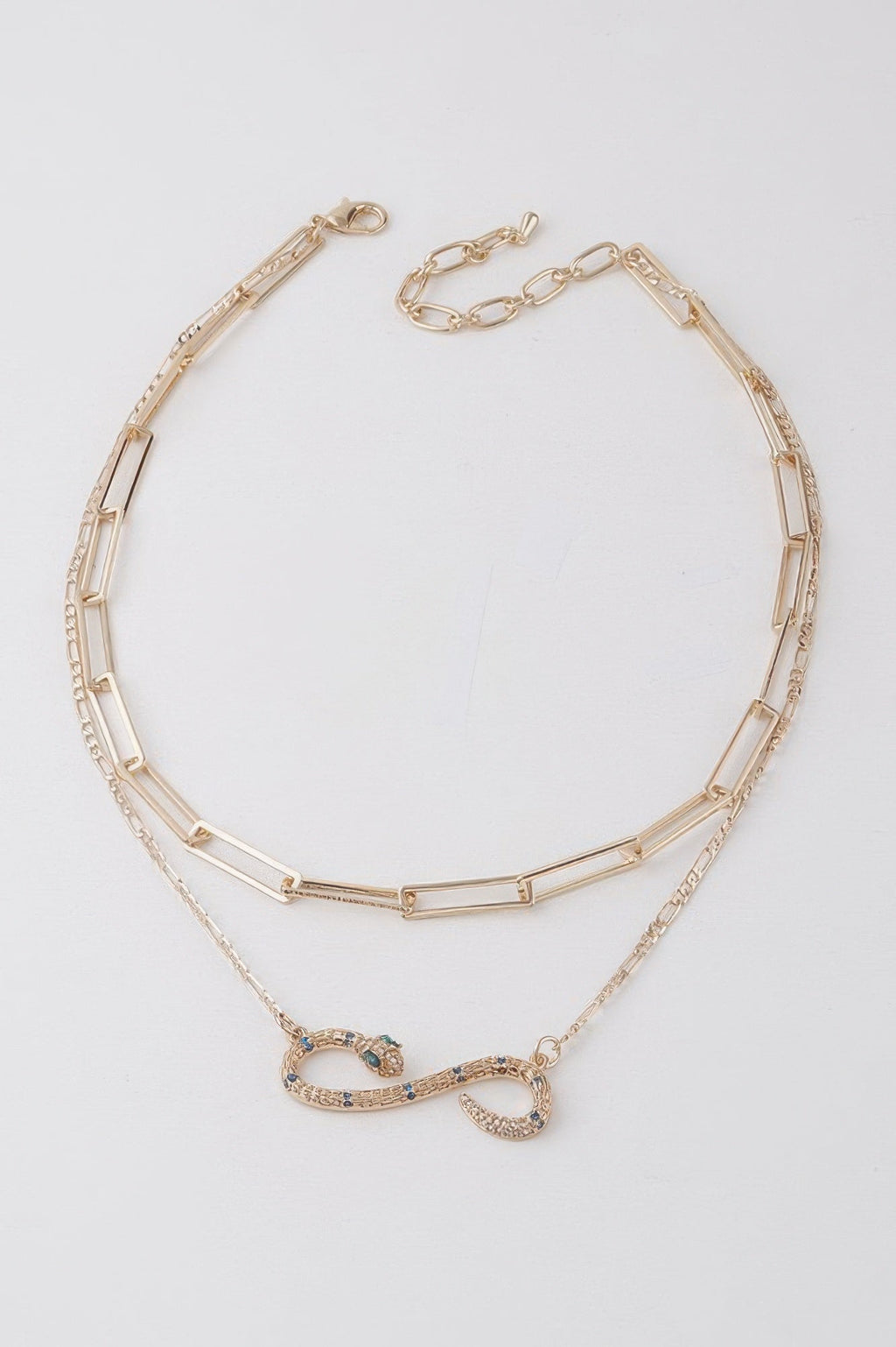 Infinity Snake Pendant Necklace