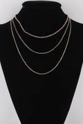 Multi Stone N Link Chain Necklace