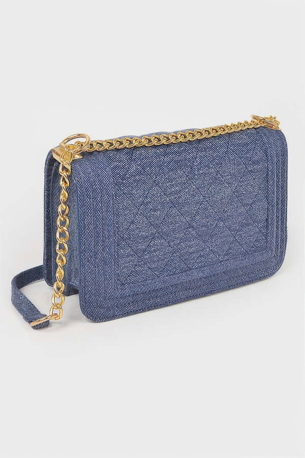 Quilted Denim Shoulder Bag