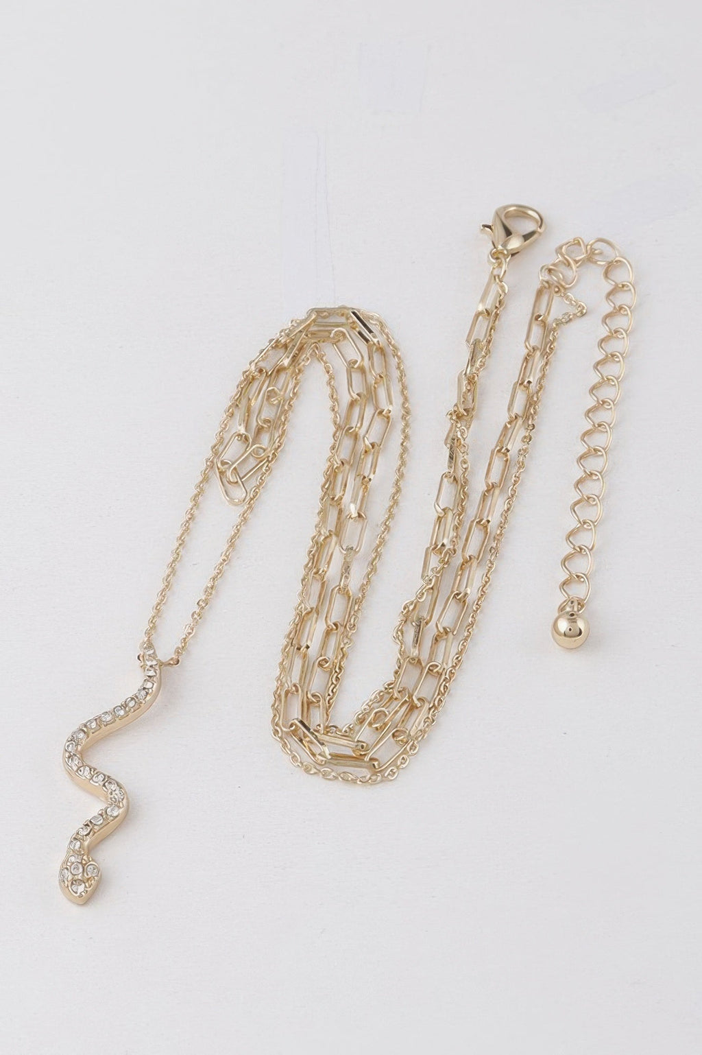 Jeweled Snake Pendant Necklace