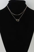Polished G Pendant Chain Necklace